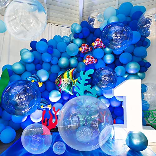 Sratte 20 Pcs Inflatable Beach Balls Bulk, Multiple Sizes Summer Swimming Pool Balls for Adults Hawaii Luau Party Supplies(Clear,Classic) - Image 5