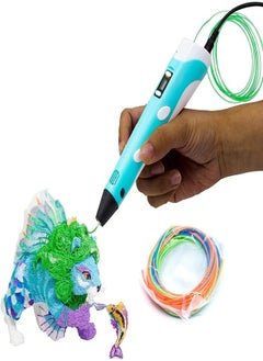 3D 3DPEN-2 Draw Your Dream Creative Printing Pen Adjustable Temp & Speed Blue