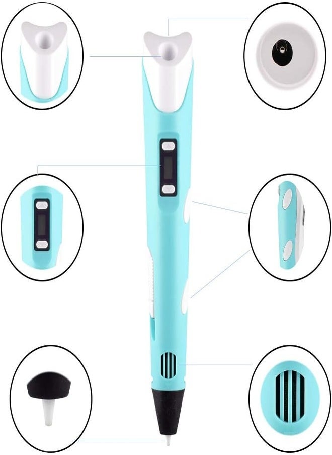 3D - 3D 3DPEN-2 Draw Your Dream Creative Printing Pen Adjustable Temp & Speed Blue - Image 1