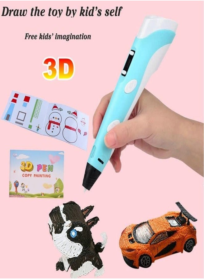 3D - 3D 3DPEN-2 Draw Your Dream Creative Printing Pen Adjustable Temp & Speed Blue - Image 1