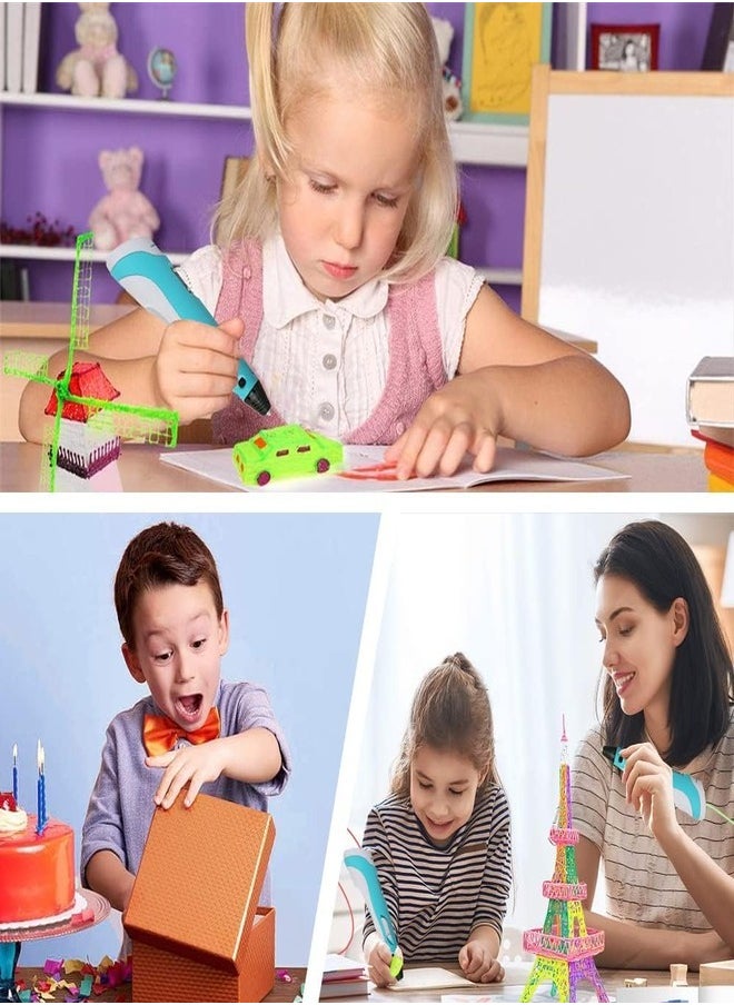 3D - 3D 3DPEN-2 Draw Your Dream Creative Printing Pen Adjustable Temp & Speed Blue - Image 1