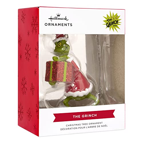 Hallmark Dr. Seuss How The Grinch Stole Christmas! Grinch with Present Christmas Ornament - Image 3