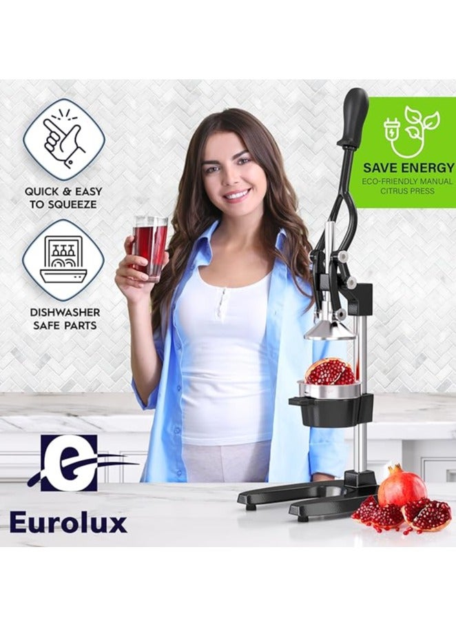 PPS TRADING Professional Manual Metal Hand Citrus Juicer Lemon Squeezer Lime Orange Pomegranate Grapefruit Fresh Healthy Juice Presser Extractor without Seeds Juicing Machine For Commercial And Household - Image 5