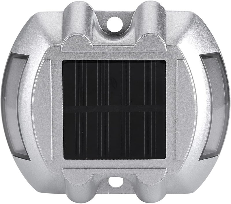HEEPDD Road Lamp, Casting Aluminum Solar Powered LED Light, 6 Bright Lights, Ideal for Driveways and Pathways (Flashing red) - Image 1