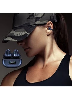 Best Bluetooth Headphones, Open Ear Wireless Bone Conduction Headphone Long Endurance Playback Wireless Earbuds with Wireless Charging Case and Earhooks for Sports Running Workout Game Voice Call  - Image 3