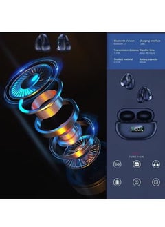 Best Bluetooth Headphones, Open Ear Wireless Bone Conduction Headphone Long Endurance Playback Wireless Earbuds with Wireless Charging Case and Earhooks for Sports Running Workout Game Voice Call  - Image 4