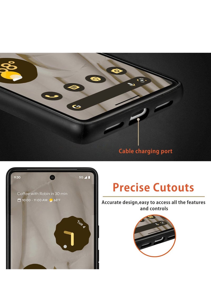 KASTWAVE Compatible Google Pixel 7A Magnetic Case,Slim Shockproof Soft PU Leather & Hard PC Full Protective Cover Google 7A 6.1”,Compatible with MagSafe Charging & Accessories,Pixel 7A Cases 2023 Black - Image 5