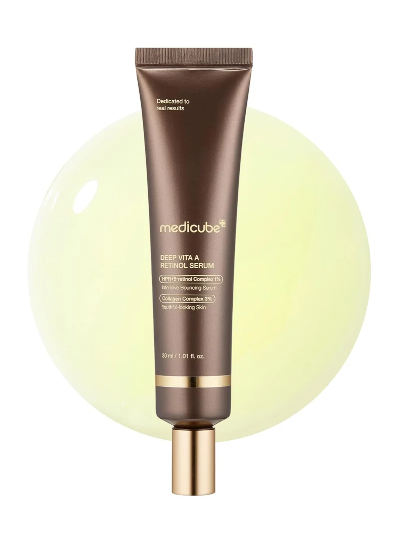 ميديكيوب Medicube Deep Reviving Bakuchiol Retinol Facial Serum - Anti-Aging 4th Gen Retinol & Bakuchiol - Targets Fine Lines, Uneven Skin Tone, Blemish Scars - Korean Skin Care, Low Irritan