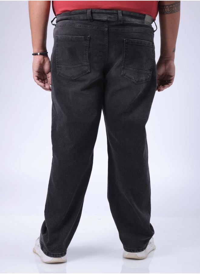 HARDSODA Men Plus Size Vintage Straight Fit Solid Mid-Rise Stretchable Jeans  - Image 2