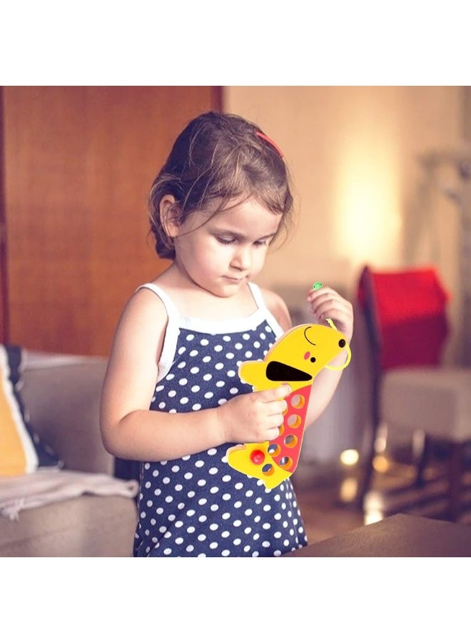 GEMEM Wooden Lacing Threading Toys Fine Motor Skill Toys for 3 Year Old Educational and Learning Montessori Toddler Travel Toy 1 Strawberry and 1 Dog - Image 4