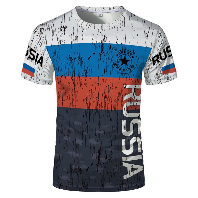 Football 3D Digital Printing Men'S Round Neck Short Sleeve T-Shirt - Image 3