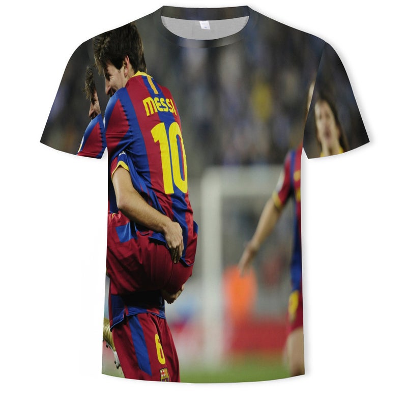 Football 3D Digital Printing Men'S Round Neck Short Sleeve T-Shirt - Image 1