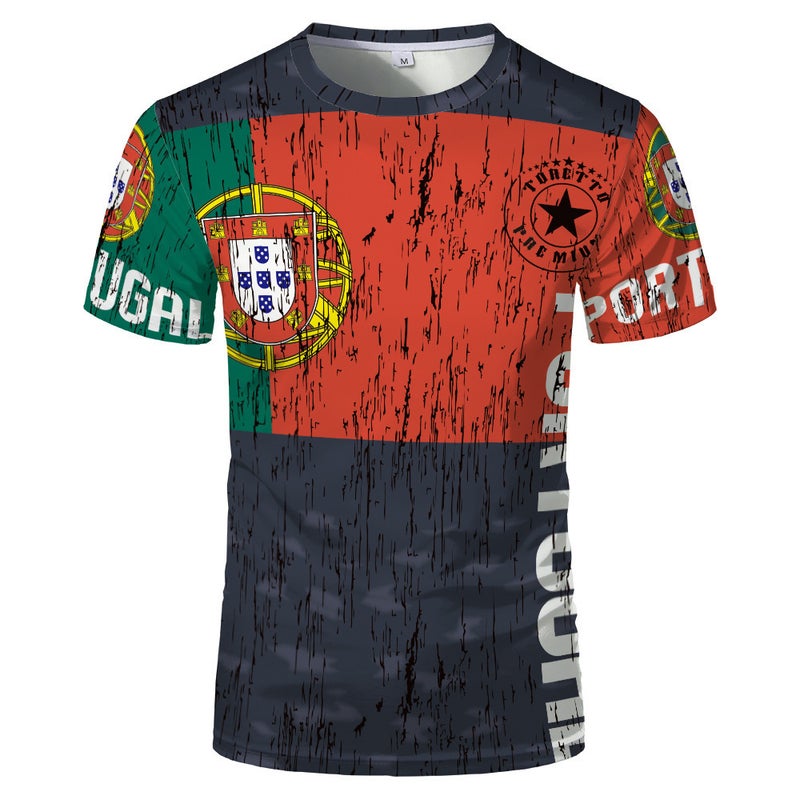 Football 3D Digital Printing Men'S Round Neck Short Sleeve T-Shirt - Image 4