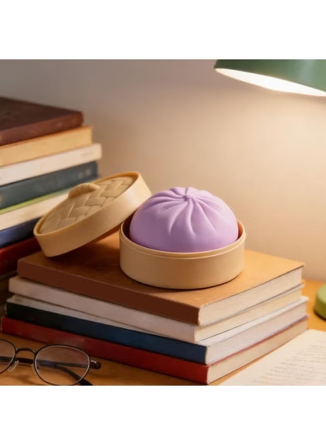 squishy Dumplings Squishies Toy with Steam Box for Adults and Children (Purple) - Image 3