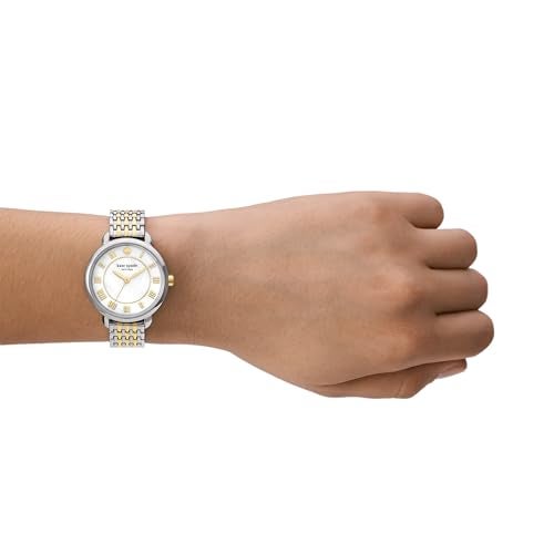 Kate Spade New York Women's Lily Avenue Silver and Gold Two-Tone Stainless Steel Bracelet Watch (Model: KSW1822) - Image 4
