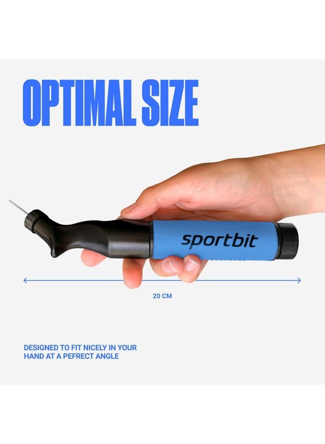 sportbit مضخة كرة مع مجموعة 5 إبر - نظام مضخة يدوية للنفخ - تناسب أي كرة رياضية، كرة طائرة، كرة سلة، كرة قدم، جمباز، كرة قدم، مضخة هواء نفاخة - Image 5
