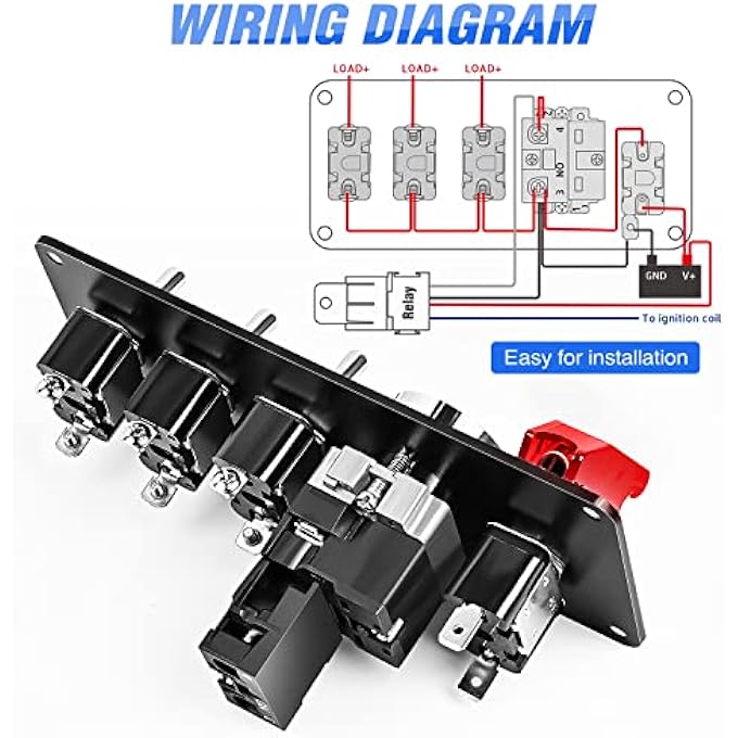 Nilight 12V Racing Car Ignition Switch Panel Engine Start Push Button Led Toggle Switch Panel Relay Wiring Harness For Racing Car Truck 2 Years Warranty - Image 3