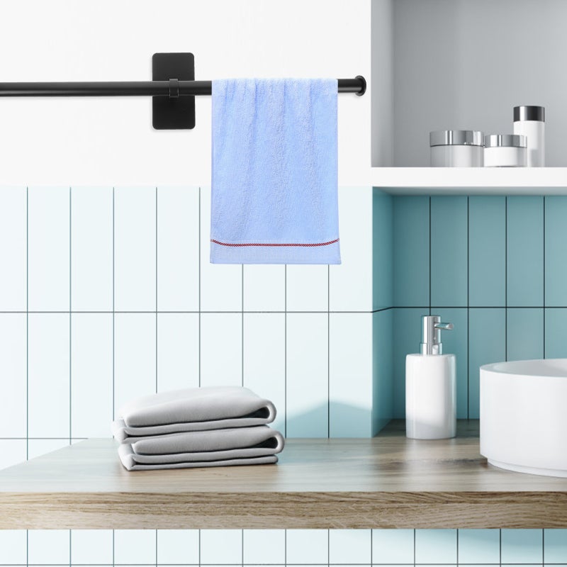 1 Set of Bathroom Towel Rack Wall Mounted Towel Household Bathroom Towel Holder - Image 5