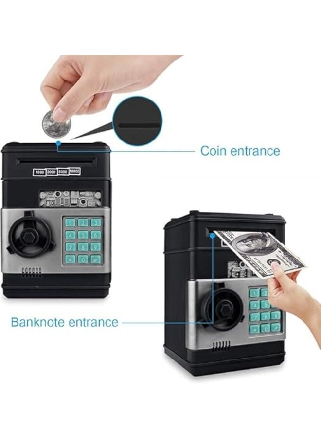 Next Store Electronic Piggy Bank, Saving Box with Secret Code for Kids for Boys and Girls to Learn to (Black) - Image 4