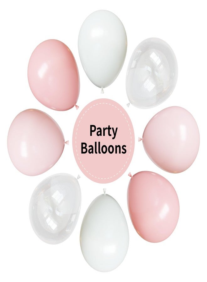 YMSZ Pink and White Balloons, Pink Balloons Set, 67pcs 12 Inch Light Pink and White Balloon for Wedding, Bridal Shower, Baby Shower, Birthday, Valentines Party Decorations - Image 3