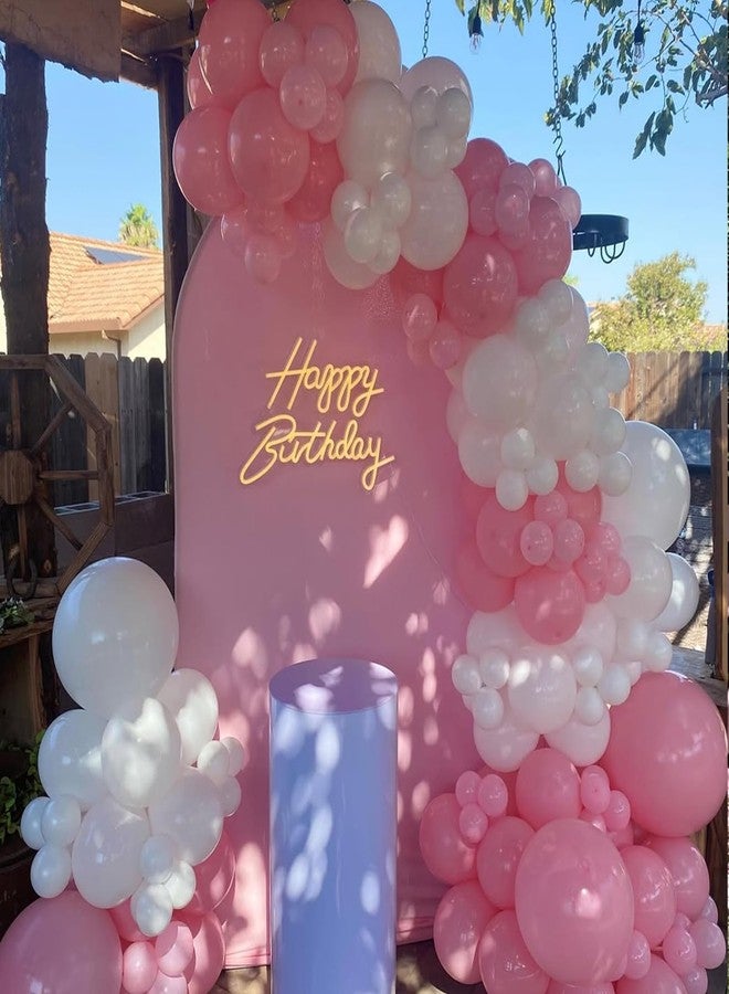 YMSZ Pink and White Balloons, Pink Balloons Set, 67pcs 12 Inch Light Pink and White Balloon for Wedding, Bridal Shower, Baby Shower, Birthday, Valentines Party Decorations - Image 5