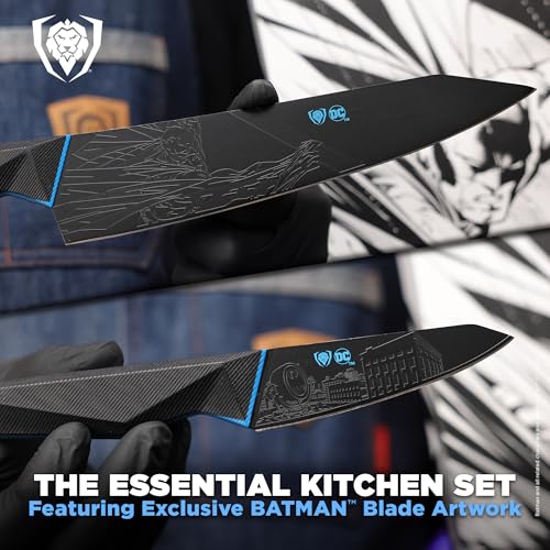 Dalstrong Knife Set - 2 Piece - BATMAN™ Shadow Black Edition - 8" Chef Knife 3.75" Paring Knife - High Carbon 7Cr17MoV Steel - Black Titanium Kitchen Knife - Collection Item - G10 Handle - Sheath - Image 5