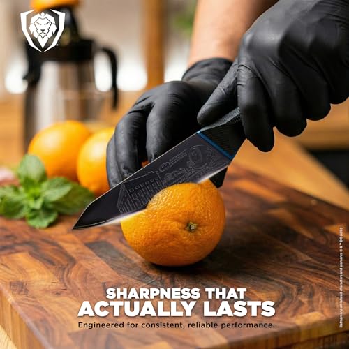 Dalstrong Knife Set - 2 Piece - BATMAN™ Shadow Black Edition - 8" Chef Knife 3.75" Paring Knife - High Carbon 7Cr17MoV Steel - Black Titanium Kitchen Knife - Collection Item - G10 Handle - Sheath - Image 3