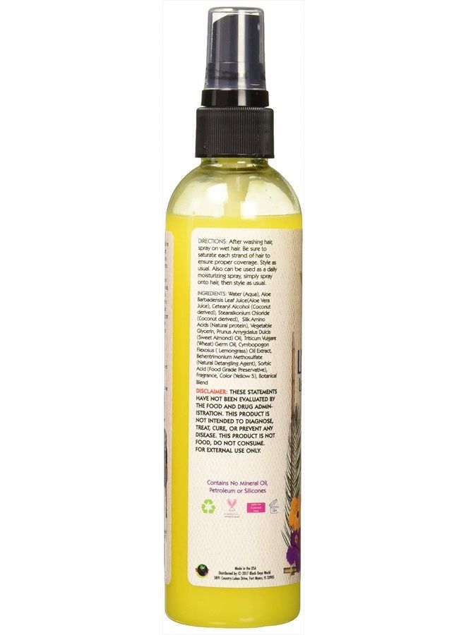 Alikay Naturals Lemongrass Leave In Conditioner Natural Silk Amino Acid, Aloe Vera Juice, Lemongrass Oil 8 Ounce  - Image 3