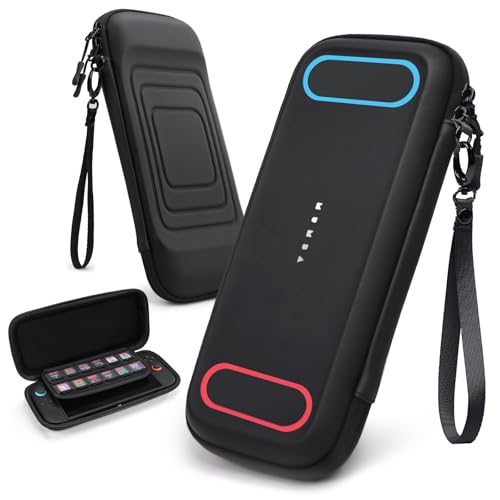 Mumba Carrying Case for Nintendo Switch 2 2025 Hard Shell Protective Carry Bag with 12 Game Cart Slot Light weight and Portable Travel Case with Dual Zipper and Wrist StrapBlack Mini - Image 1