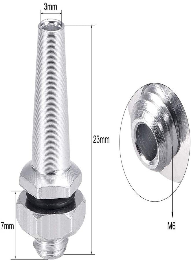 Heyiarbeit RC Antenna Tube Black with Siliver Mount and Cap for RC Boat 5pcs - Image 2