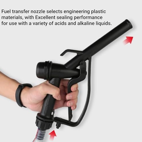 LiebeWH Manual Fuel Transfer Nozzle Plastic Handheld Dispensing Nozzle for Gasoline Kerosene Trigger Operated Fueling Nozzle for Car Truck - Image 4