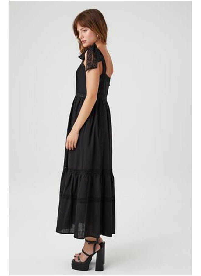 FOREVER 21 Lace-Trim Tie-Strap Maxi Dress  - Image 2