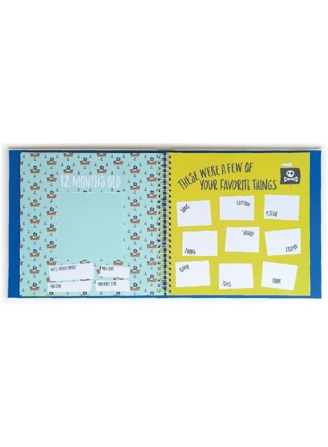 Lucy Darling Little Captain Baby Memory Book - First Year Journal Album To Capture Precious Moments - Milestone Keepsake For Girl - Made In USA - Image 3