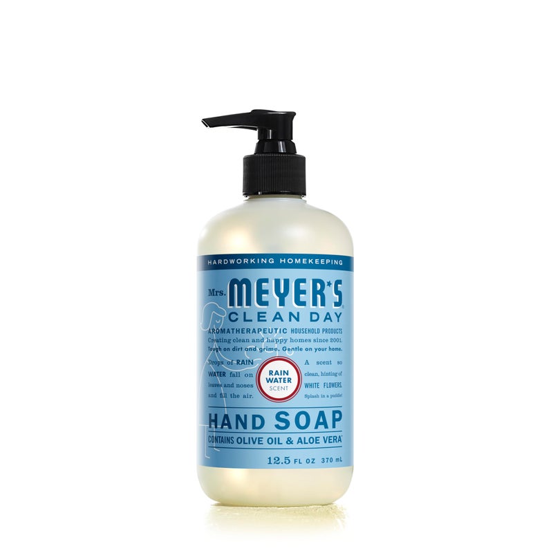 MRS. MEYER'S CLEAN DAY Hand Soap, Made with Essential Oils, Rain Water, 12.5 fl. oz - Image 1