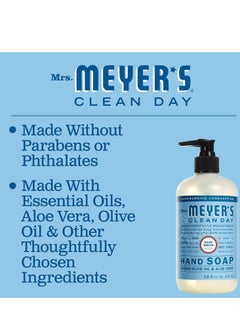 Mrs. Meyer's Clean Day MRS. MEYER'S CLEAN DAY Hand Soap, Made with Essential Oils, Biodegradable Formula, Rain Water, 12.5 fl. oz  - Image 3