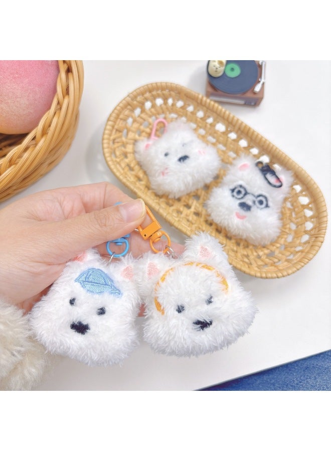 Cartoon Gauxi Dog Pendant Glasses Puppy Children's Wear Accessories Bag Pendant Shoes And Socks Scarf Accessories Accessories-Specifications:Headphone Puppy-Color:Brooch Style (without Pendants) - Image 4