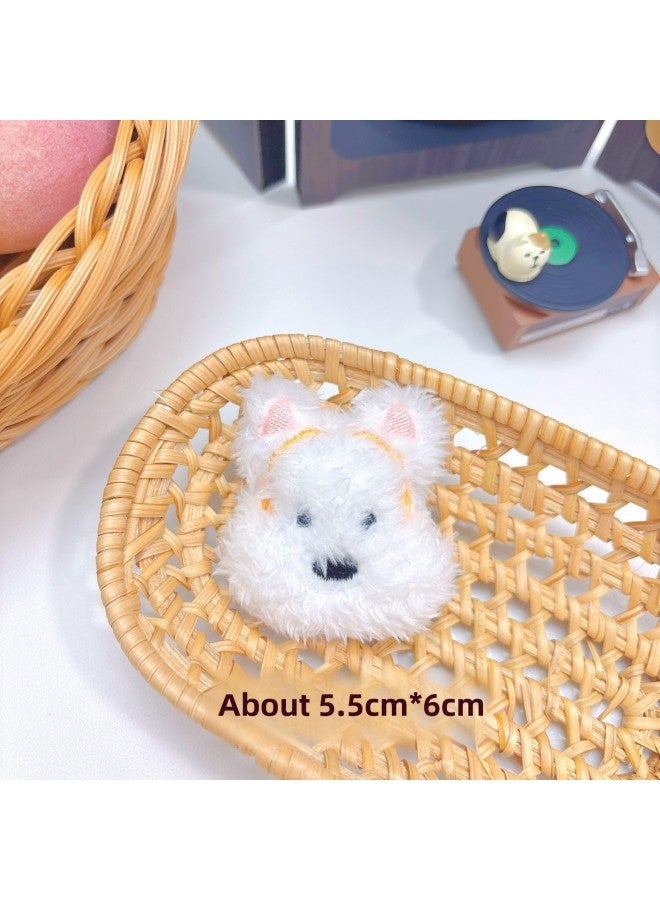Cartoon Gauxi Dog Pendant Glasses Puppy Children's Wear Accessories Bag Pendant Shoes And Socks Scarf Accessories Accessories-Specifications:Headphone Puppy-Color:Brooch Style (without Pendants) - Image 1