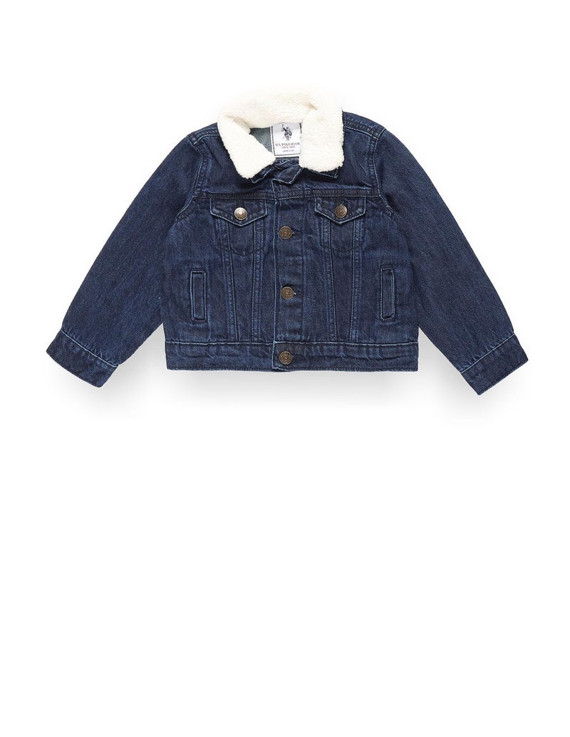 U.S. Polo Assn. Kids Regular fit Cotton Hooded Jackets (UKJCK0165_Blue_9-10Y) - Image 5