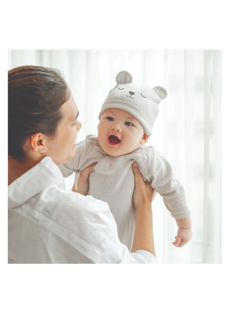 Nurtur Gift Pack Hat + Socks (Mesh Gift bag) - Beige/Boy - Image 5
