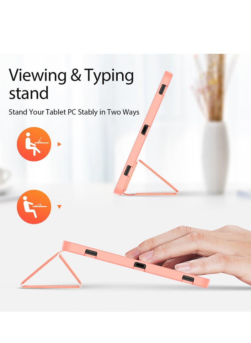 دوكس دوتشيز حافظة جلدية ذكية قابلة للطي ثلاثية الطيات لجهاز Samsung Tab S9 FE(X510/X516B) مع حامل قلم وغطاء مع خاصية السكون والاستيقاظ التلقائي - Image 3