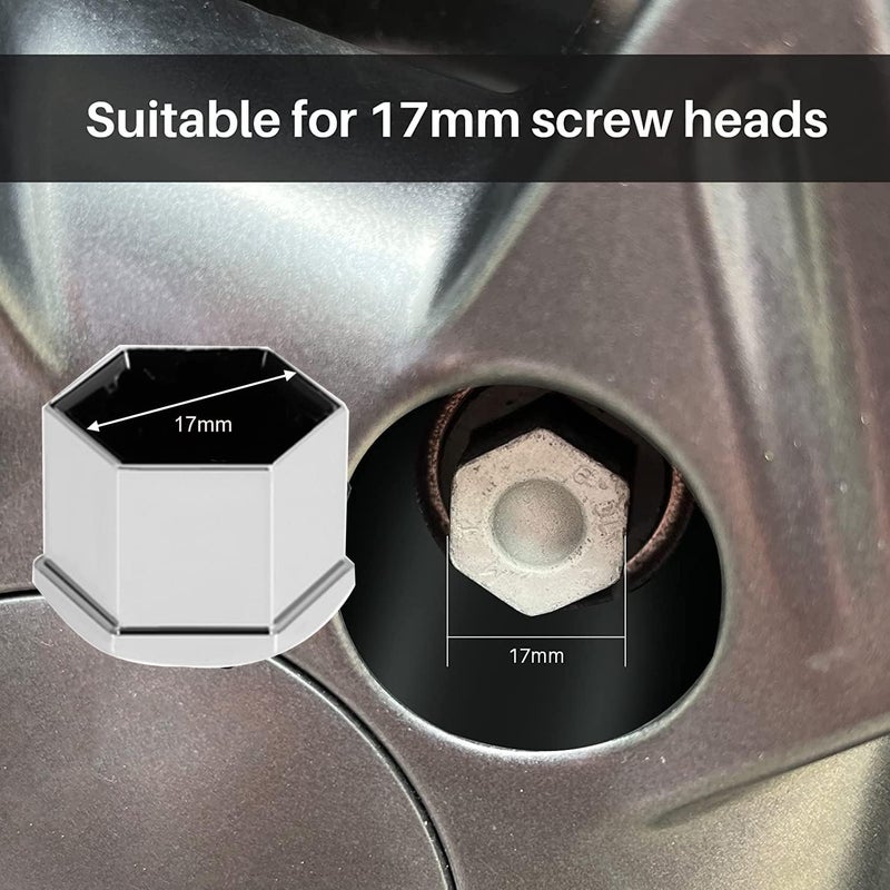 Gebildet Pack of 22 Chrome Wheel Nut Caps with Removal Tool - Image 3