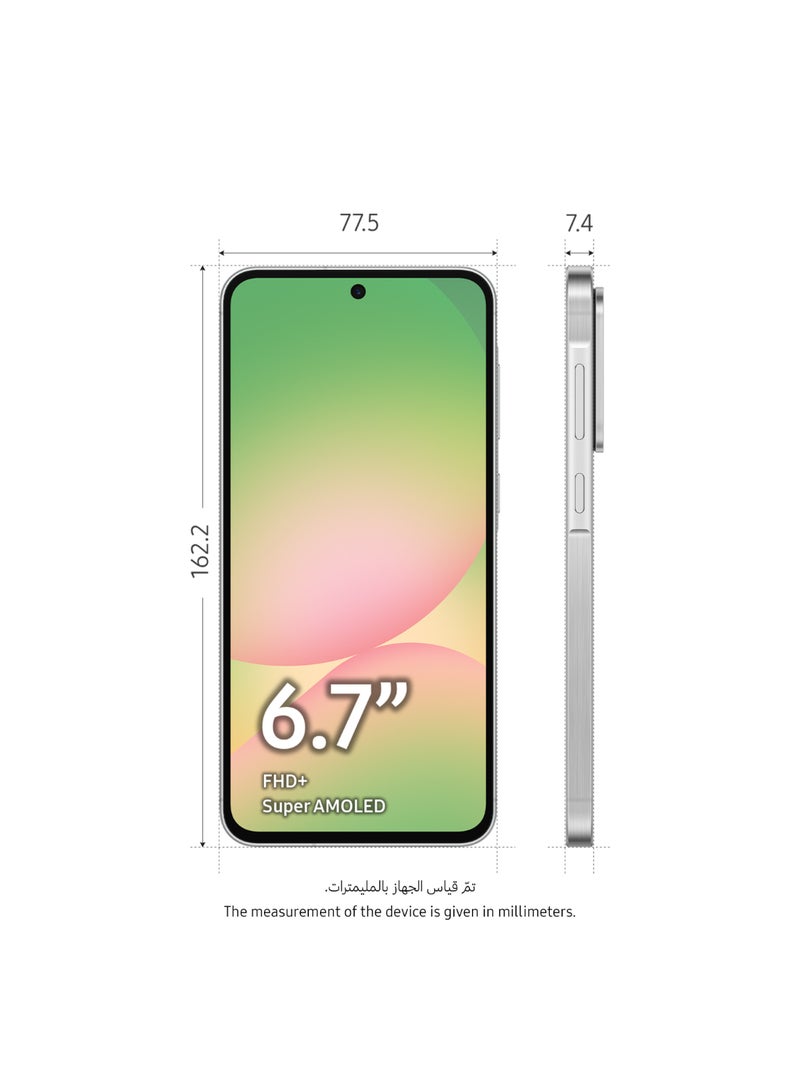 سامسونج جالاكسي A56 5G ثنائي الشريحة رمادي فاتح رائع 8 جيجابايت رام 128 جيجابايت - النسخة الدولية - Image 2