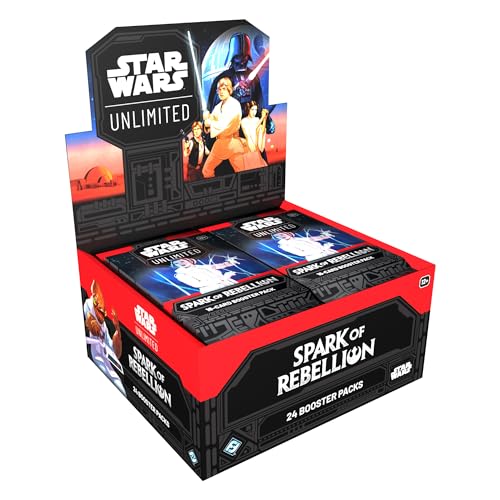 Asmodee Star Wars: Unlimited TCG Spark of Rebellion Booster Display (Set of 24 Booster Packs) - Trading Card Game for Kids & Adults, Ages 12+, 2+ Players, 20 Min Playtime, Made by Fantasy Flight Games - Image 1