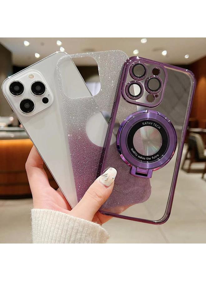 S-TOP Case For iPhone 12 Pro Electroplated Holder Gradient Glitter MagSafe Phone Case - Image 4