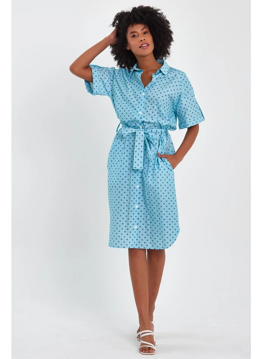 Alexander Gardi Polka Dot Shirt Dress