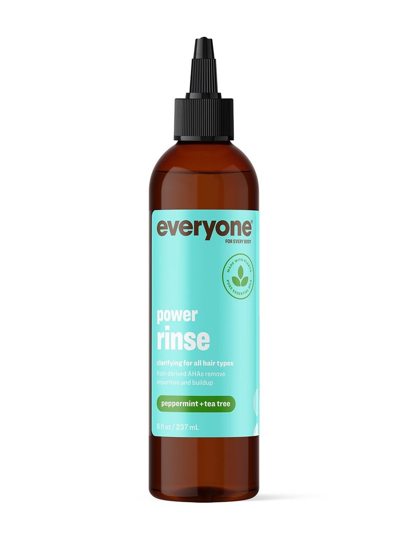 Everyone Everyone Hair Care Power Rinse - Peppermint & Tea Tree, 8 fl oz Bottle, Scalp Cleanser & Detox Treatment for Build Up, Color Safe, Sulfate Free & Paraben Free  - Image 1