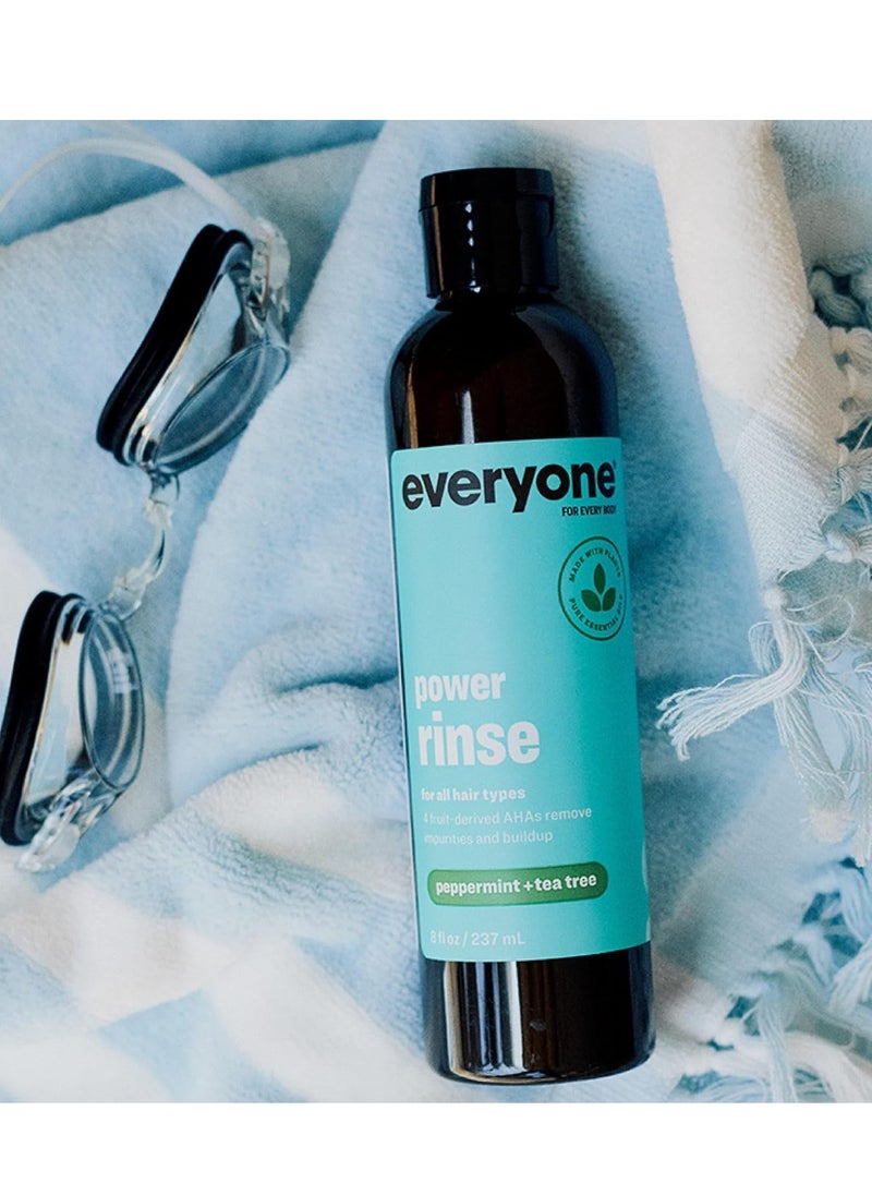 Everyone Everyone Hair Care Power Rinse - Peppermint & Tea Tree, 8 fl oz Bottle, Scalp Cleanser & Detox Treatment for Build Up, Color Safe, Sulfate Free & Paraben Free  - Image 2