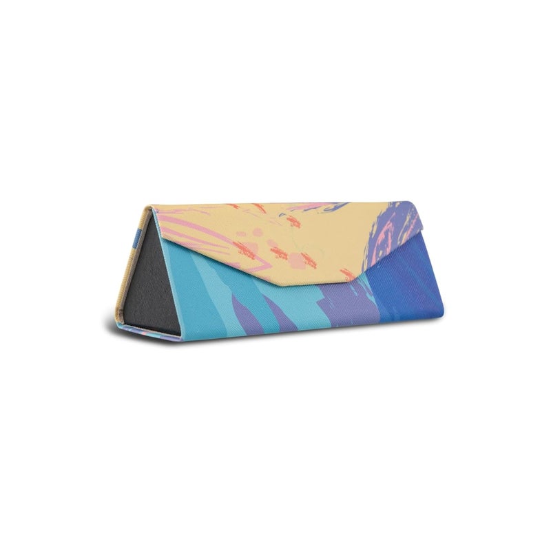 Everhype Sunglass/Eyeglass Tri Folding Case Hard Shell, Portable Sunglass Case, fashionable PU Leather Eyeglass Case, Lightweight - Image 2