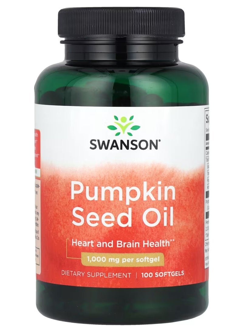 سوانسون زيت بذور اليقطين، 1000 ملغ، 100 كبسولة هلامية - Image 1