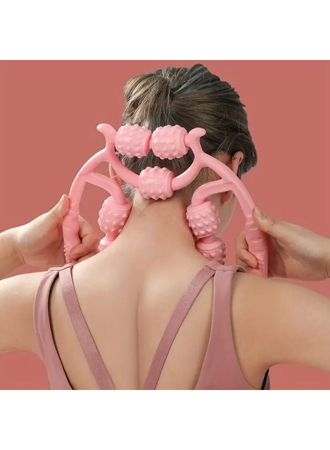 مساج أرجل وردي 9 رولر للفخذين وعضلة الساق بتصميم حلقي - Image 2